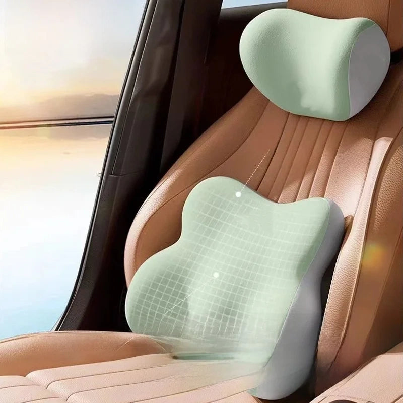 Memory Foam Neck and Lumbar Support Pillow-Fits all models
