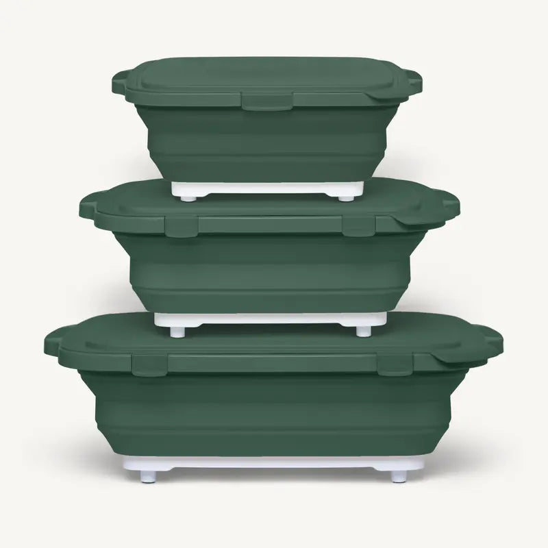 3pc Collapsible BBQ Prep Tub Set