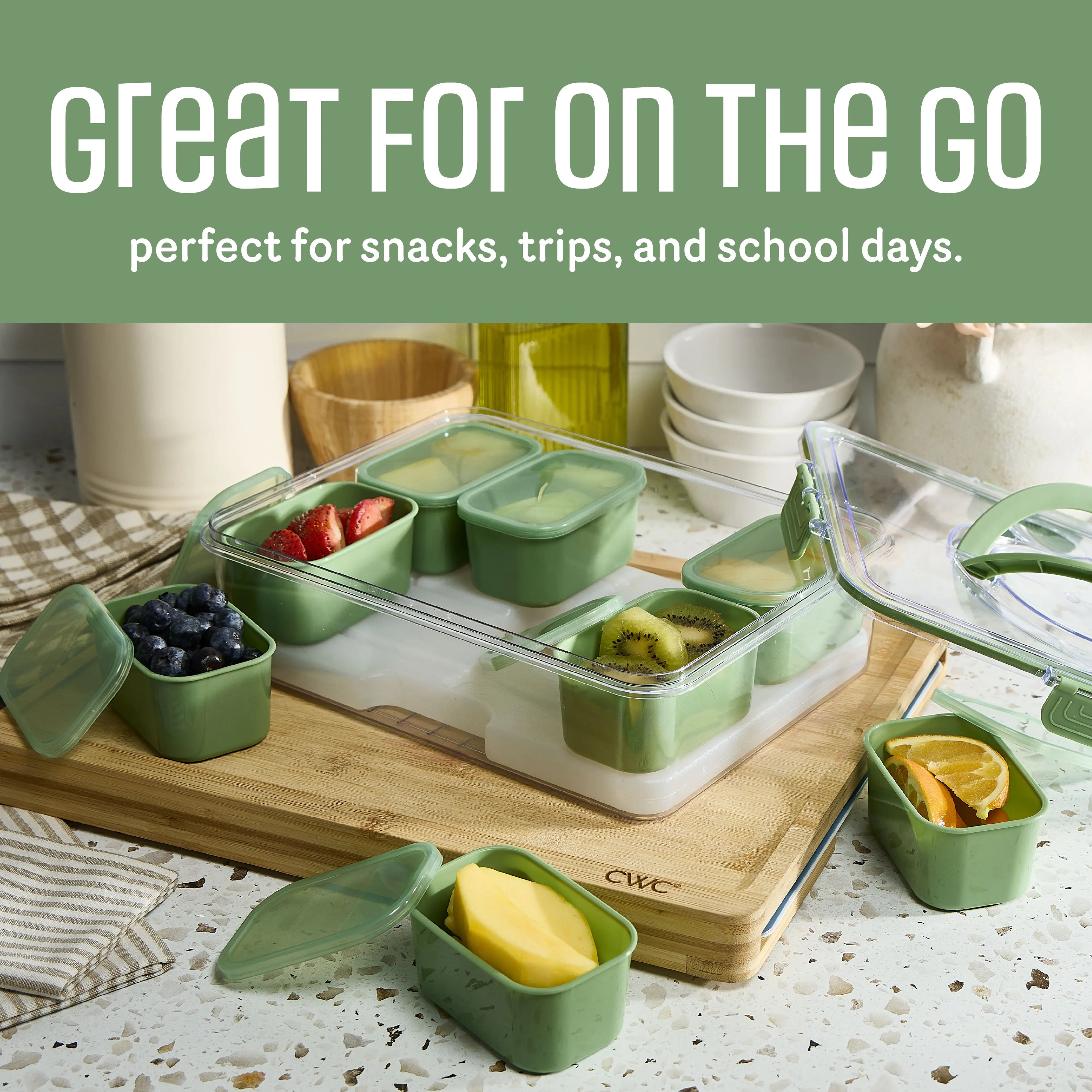 Snack box with ice pack, food storage container