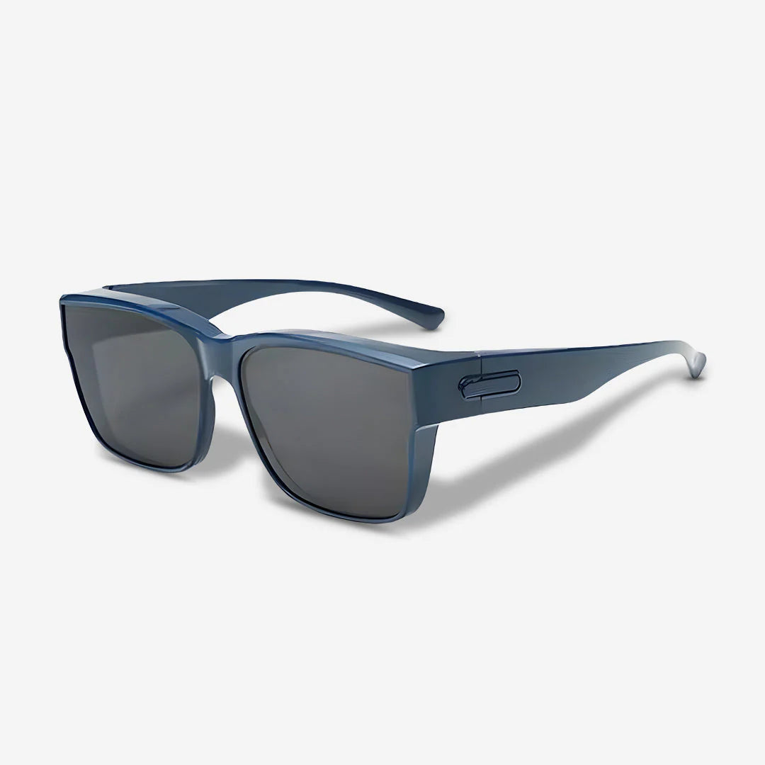 Clip-on Sunglasses (Polarized) – Wear over regular glasses; Unisex; Includes a storage pouch