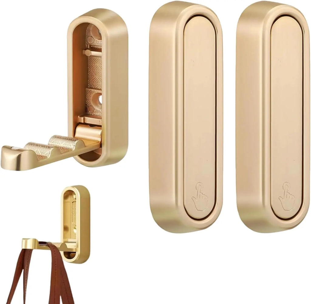 Foldable hook wall mount made of zinc alloy
