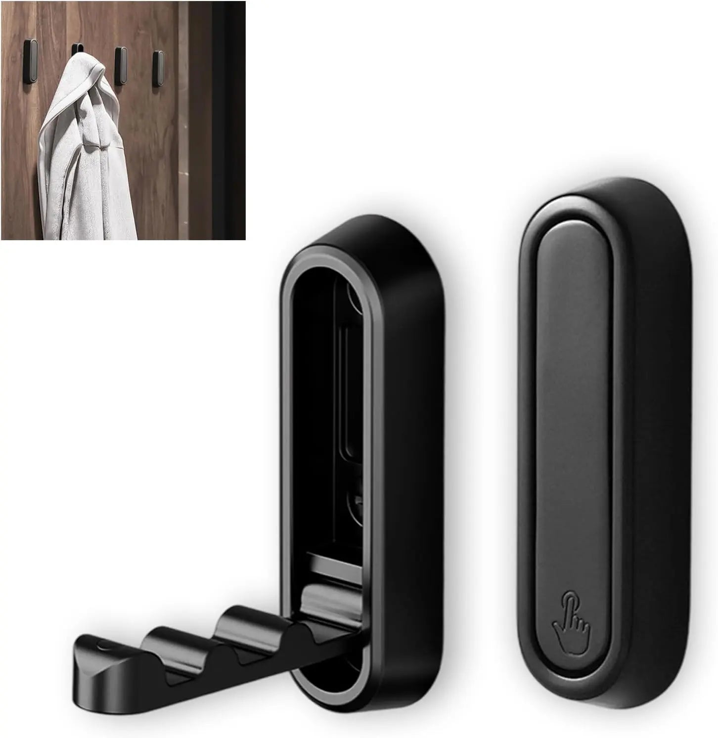 Foldable hook wall mount made of zinc alloy