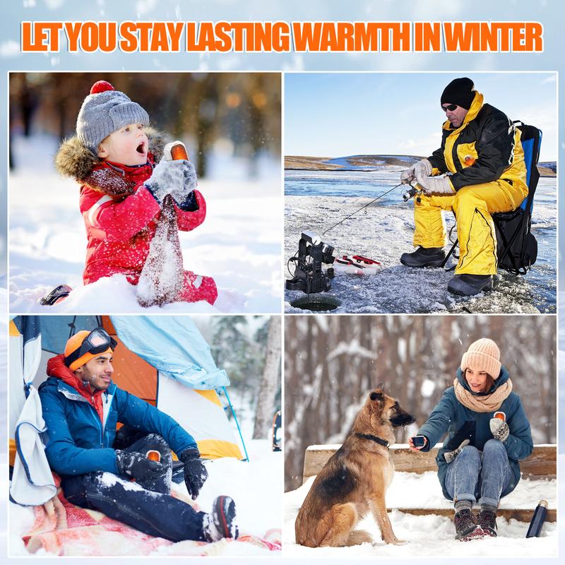 2 Pack Magnetic Hand Warmers, 12H Long-Lasting Rechargeable Warmth, Double-Sided Heating,Pocket-Sized Electric Hand Warmers for Winter Outdoors, Camping, Hunting, Perfect Gift-OA