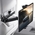 Car headrest tablet holder - [Aluminum arm] Adjustable car tablet holder