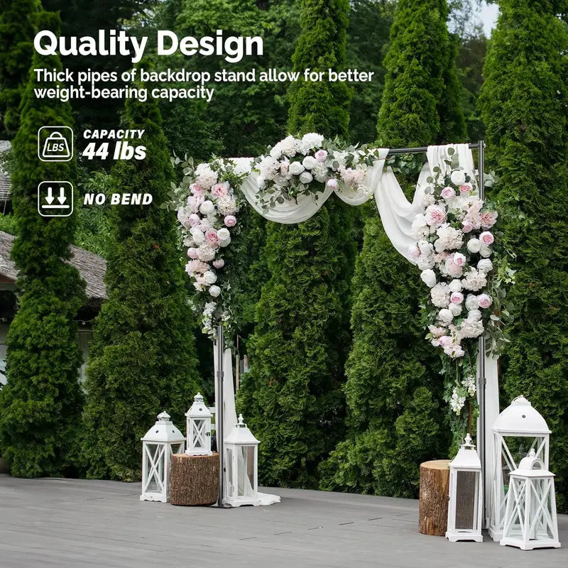 8x10-Foot Adjustable Photography Backdrop Stand Set