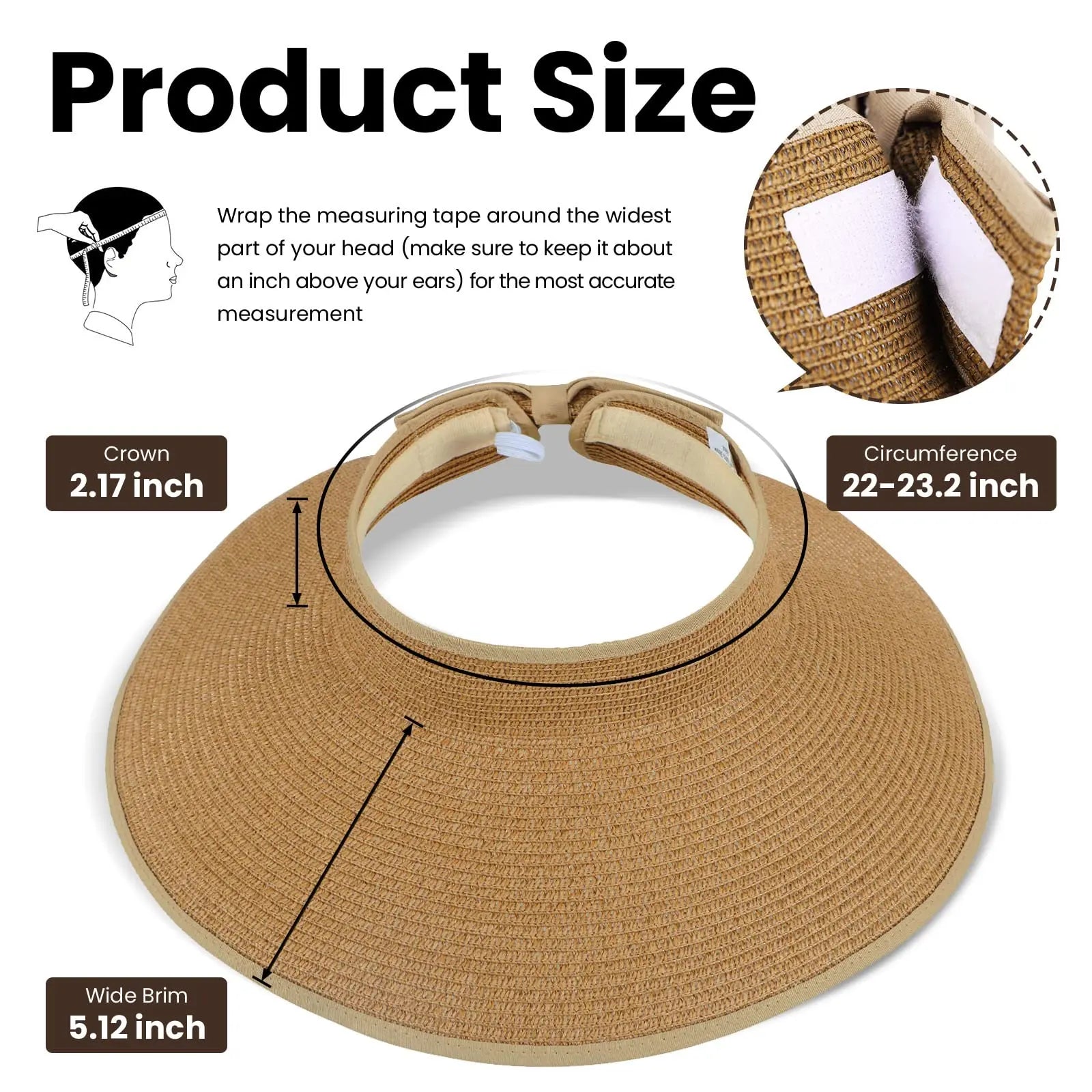 Sun Hats for Women Fashionable Womens Wide Brim Hat Roll-up Straw Sun Visor Hat