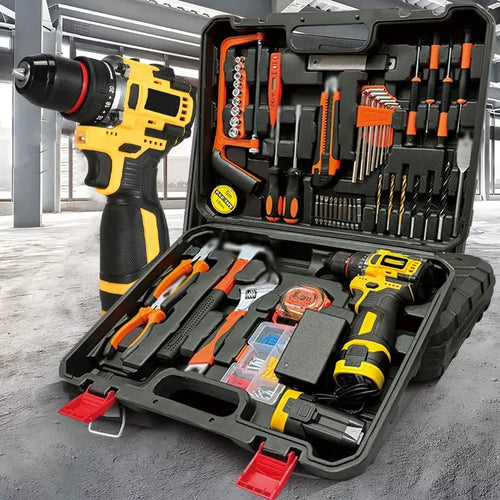 18V Cordless Household Power Tool Drill Bit Set, Featuring a Powerful Brushless Motor
