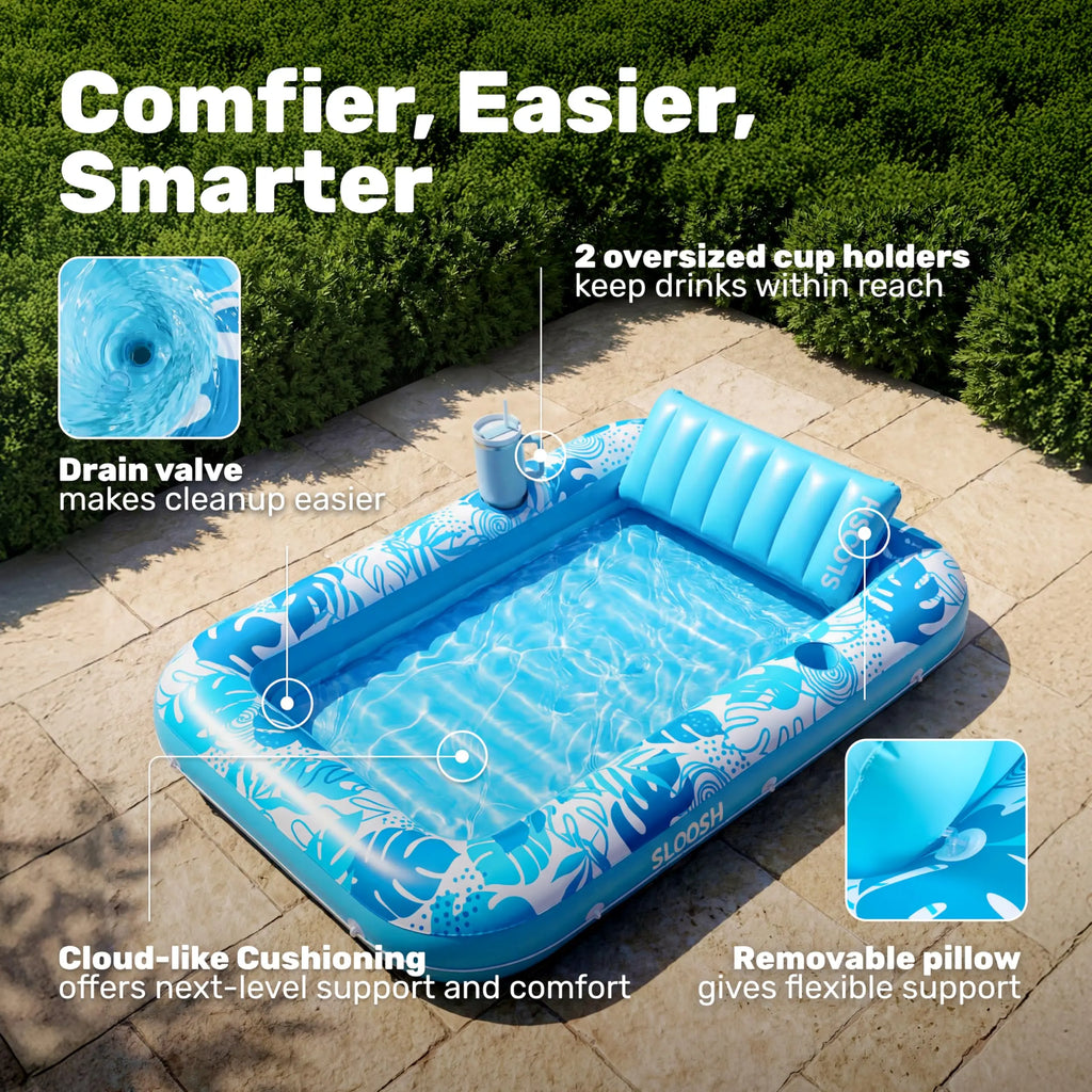 Inflatable Pool Loungers/Floats: 70“ x 46” and 85“ x 57”