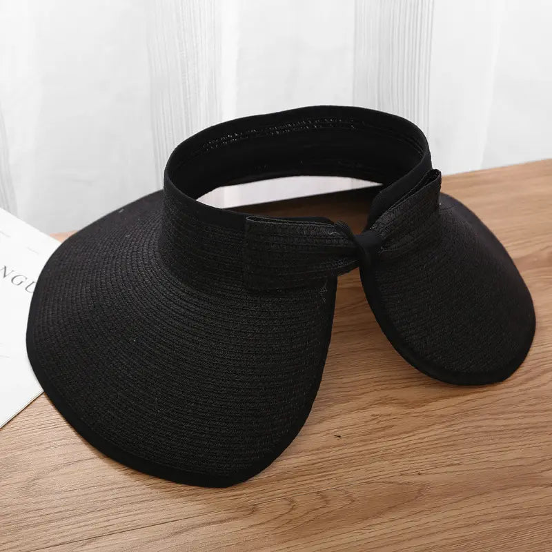 Sun Hats for Women Fashionable Womens Wide Brim Hat Roll-up Straw Sun Visor Hat