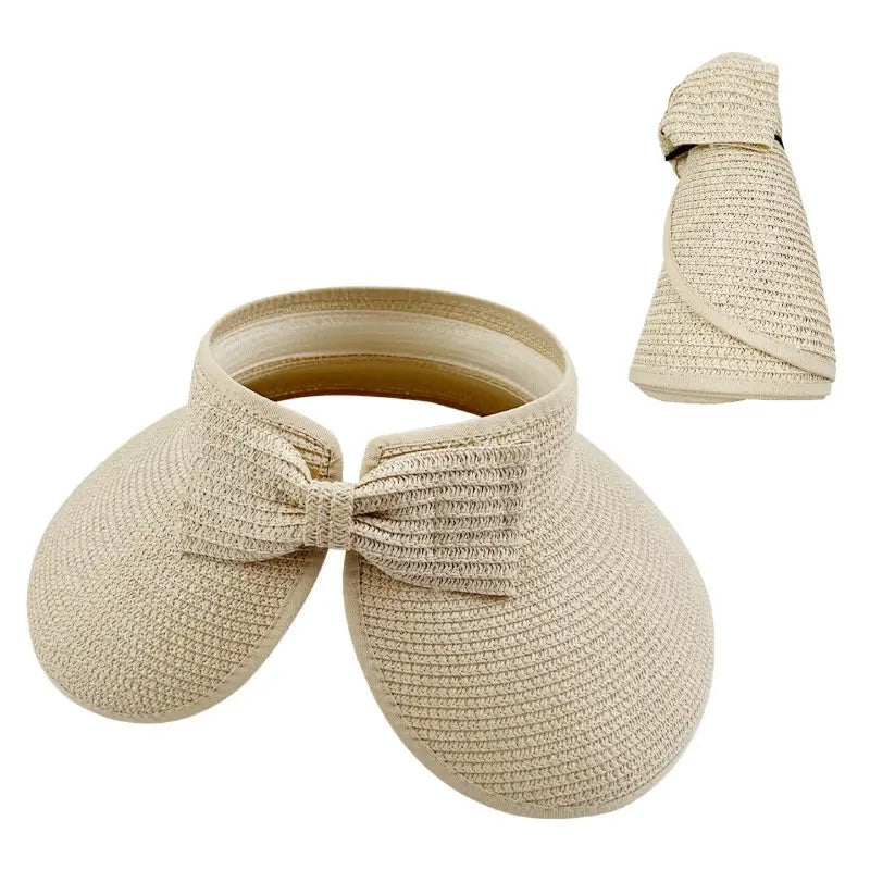 Sun Hats for Women Fashionable Womens Wide Brim Hat Roll-up Straw Sun Visor Hat