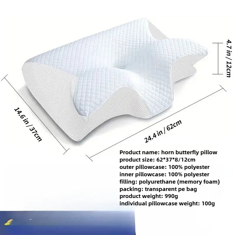 Butterfly-Shaped Memory Foam Neck Pillow