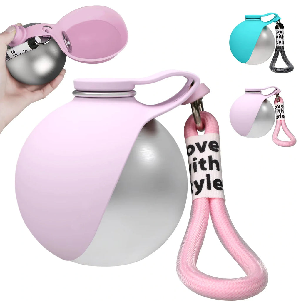 2-in-1 Portable Dog Water Bottle for Small Dogs - Leak-Proof