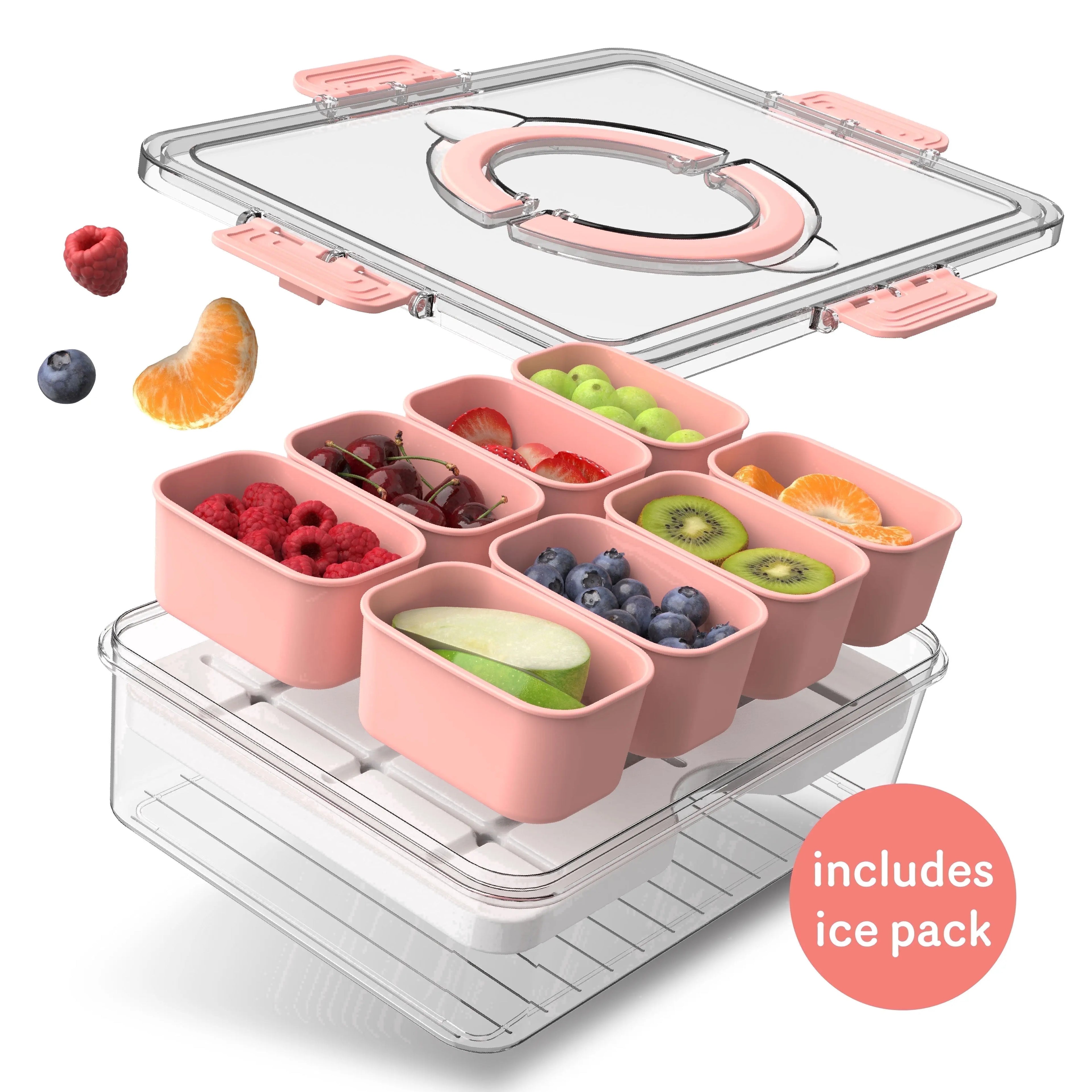 Snack box with ice pack, food storage container